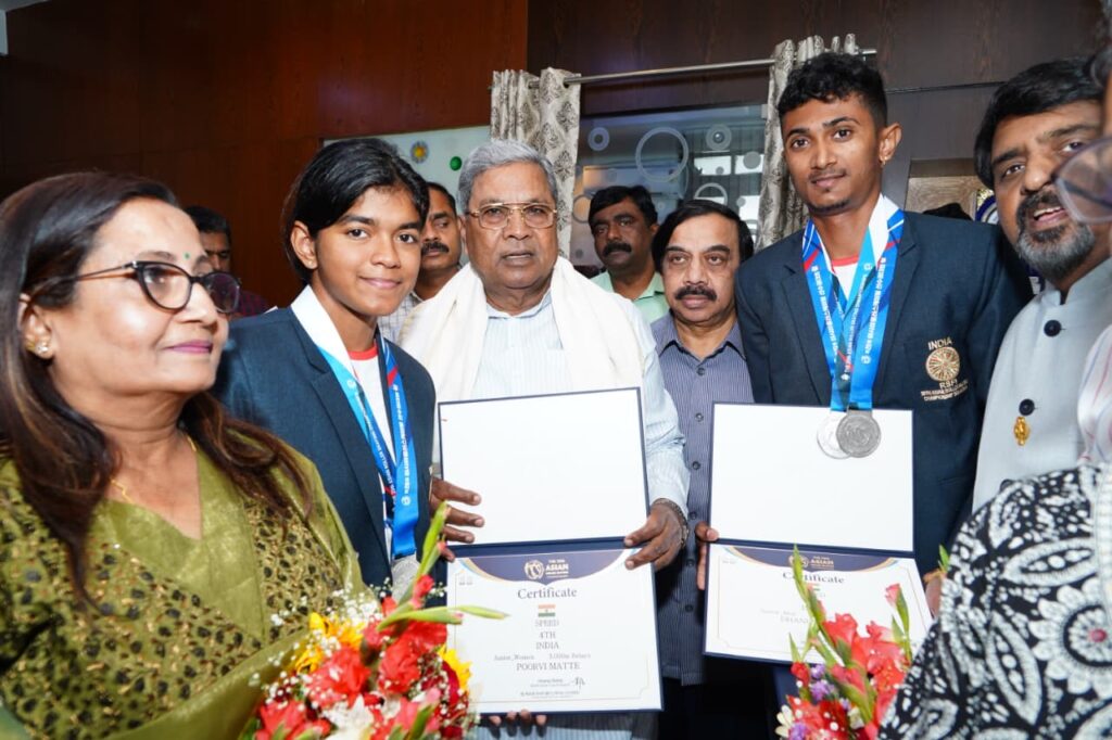 20ನೇ ಏಷ್ಯನ್ ರೋಲರ್ ಸ್ಕೇಟಿಂಗ್ ಚಾಂಪಿಯನ್‌ ಶಿಪ್‌ನಲ್ಲಿ ಗೆದ್ದವರಿಗೆ ಸಿಎಂ ಅಭಿನಂದನೆ