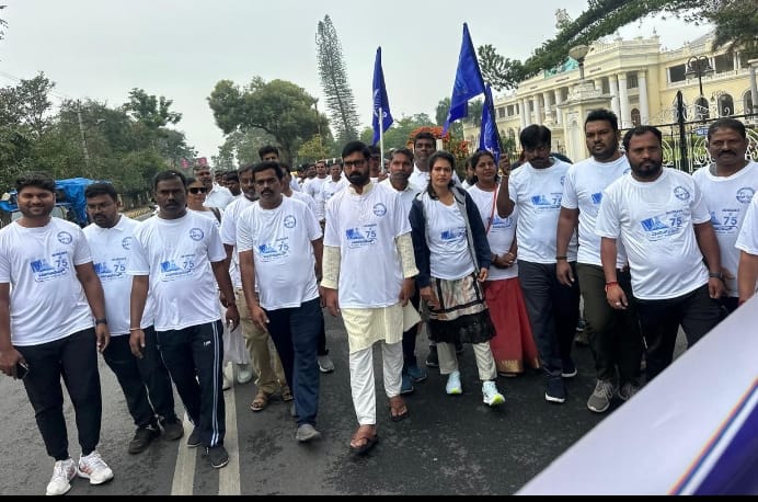 ಭೀಮ ಬಲ ಬಳಗದಿಂದ ಸಂವಿಧಾನ @ 75 ಸಂಭ್ರಮಕ್ಕೆ ಕಾಲ್ನಡಿಗೆ ಜಾಥಾ